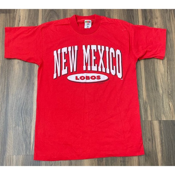 VTG 90s Fruit of the Loom USA New Mexico Lobos single stitch graphic t-shirt, M - Picture 1 of 6